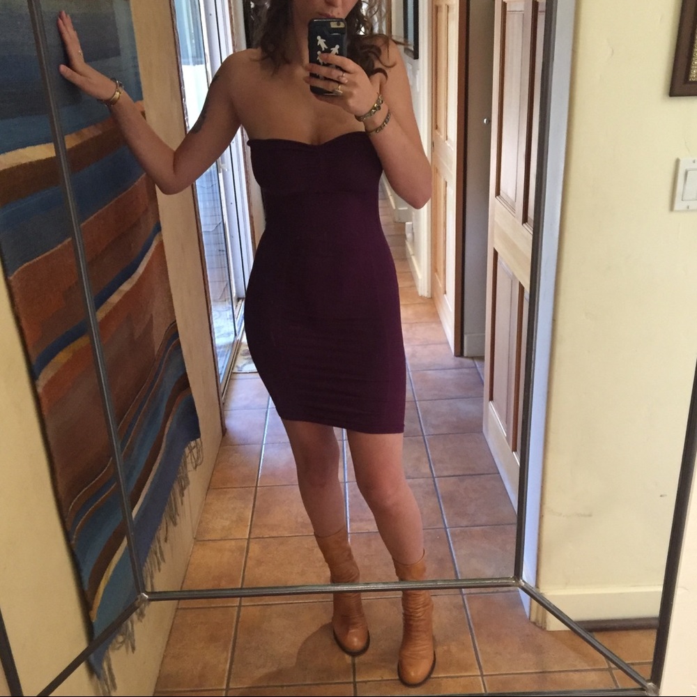 Free people intimately free plum strapless slip